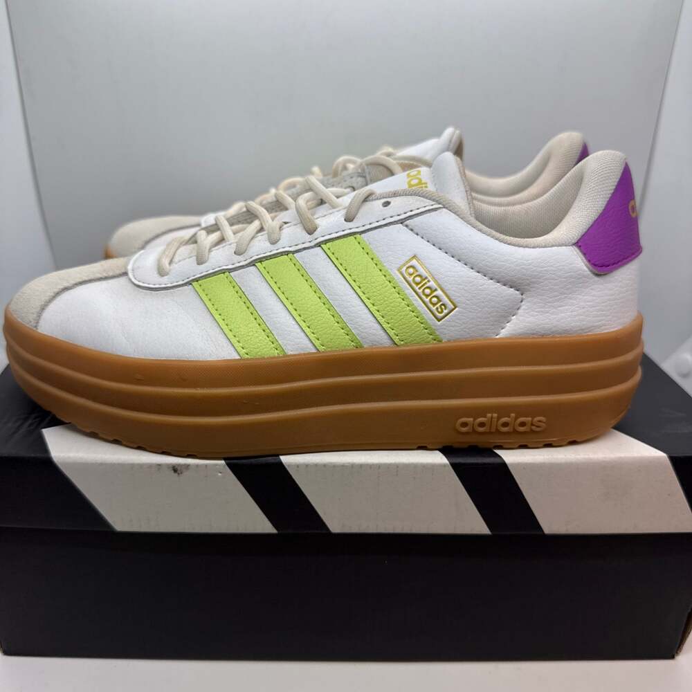 Adidas VL Court Bold Platform Athletic Running Sneaker Women's White Low Top